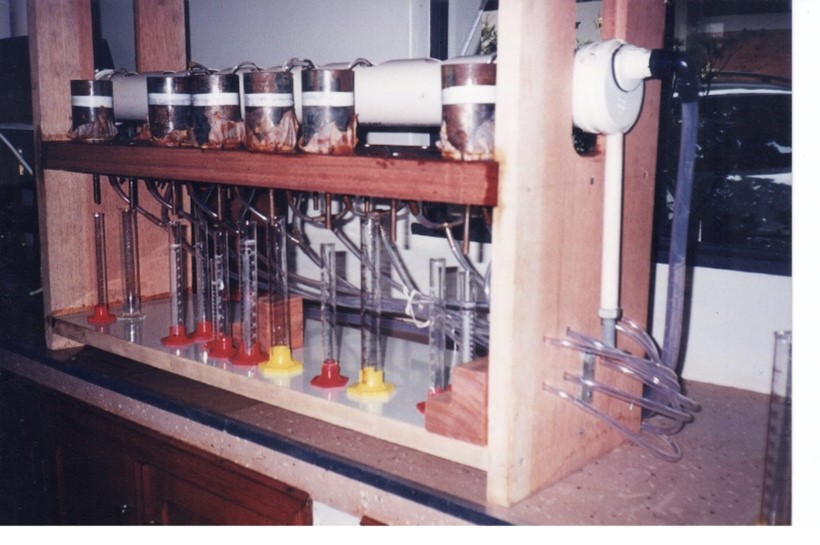 Permeâmetro contínuo de carga constante e decrescente